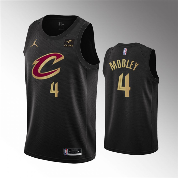 Men's Cleveland Cavaliers #4 Evan Mobley Black Statement Edition Stitched Basketball Jersey - Click Image to Close